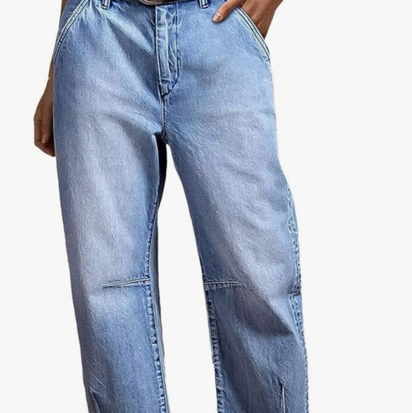 Flamingals Denim - Flamingals Cotton Navy Blue Barrel Denim Jeans XL